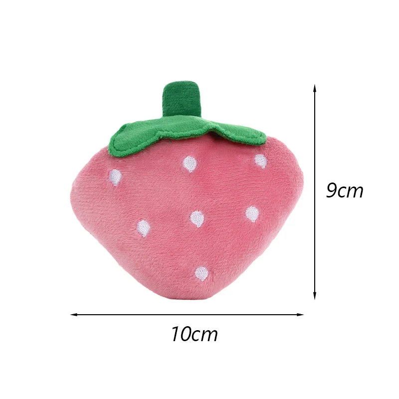 Bite Resistant Puppy Dog Cat Chew Toys Plush Squeaky Pet Fruit Toy for Small Medium Dogs Chihuahua Beagle Mascotas Accessories
