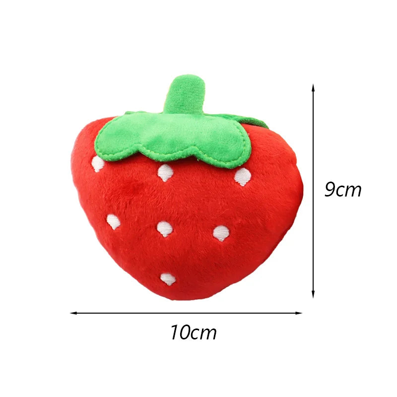 Bite Resistant Puppy Dog Cat Chew Toys Plush Squeaky Pet Fruit Toy for Small Medium Dogs Chihuahua Beagle Mascotas Accessories