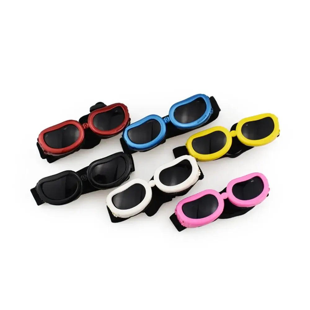 dog sunglasses for small dogs UV wind dust protection pet glasses with adjustable strap, colorful goggles