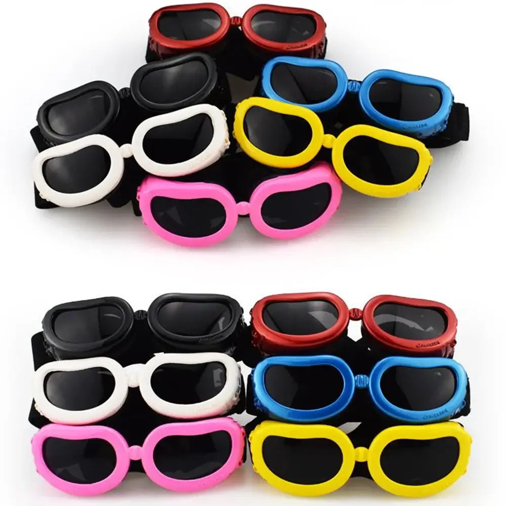 dog sunglasses for small dogs adjustable UV wind and dust protection pet goggles in assorted colors