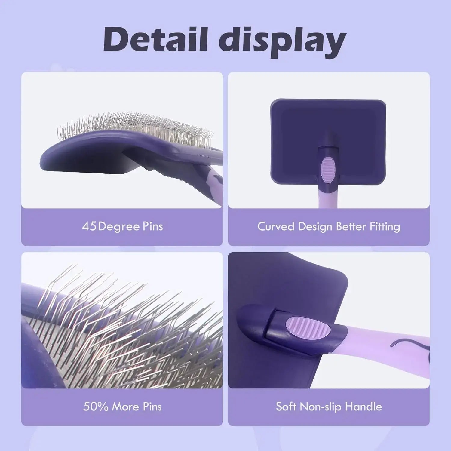 Dog Brush for Poodles Grooming Brush for Dematting Detangle Poodles German Shepherd Hair Pitbulls Yorkies Retriever Bathing details