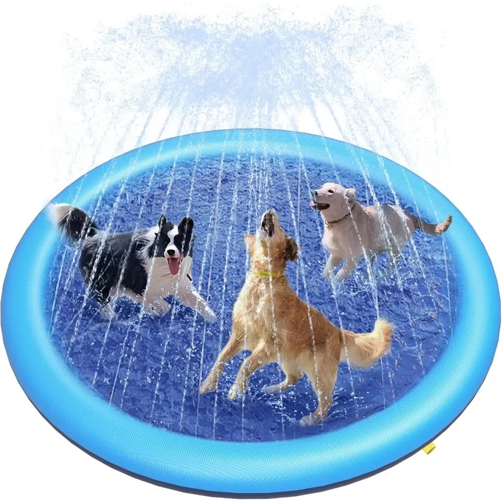 Dog Cool Toys Splash Pad for Dogs Anti-Slip Pool for Large Dogs Thickened Durable Outdoor Water Play Mat Summer Sprinkler Toy with dogs