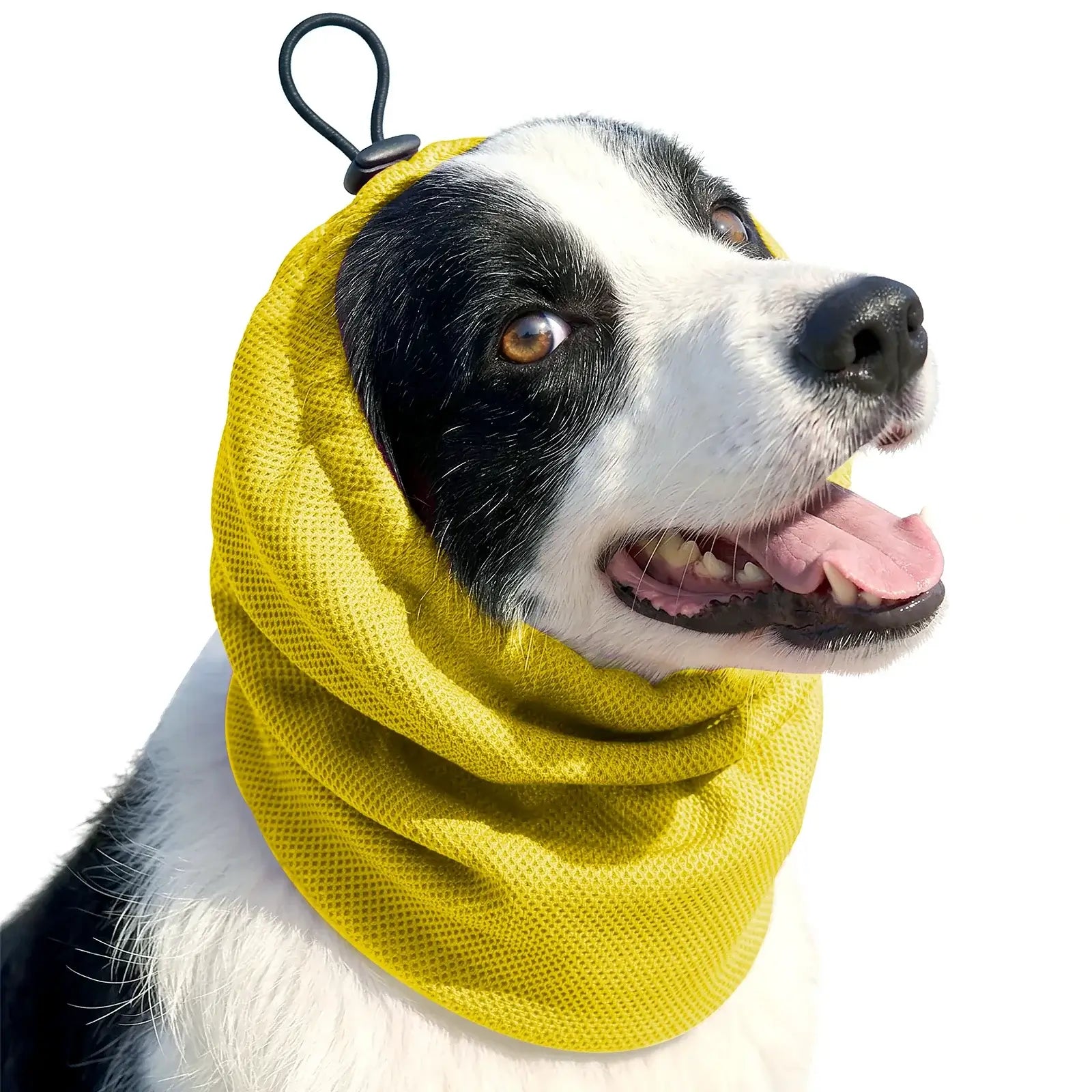 Yellow dog cooling bandana neck wrap for dogs, breathable ice scarf for summer hiking, camping, hunting training