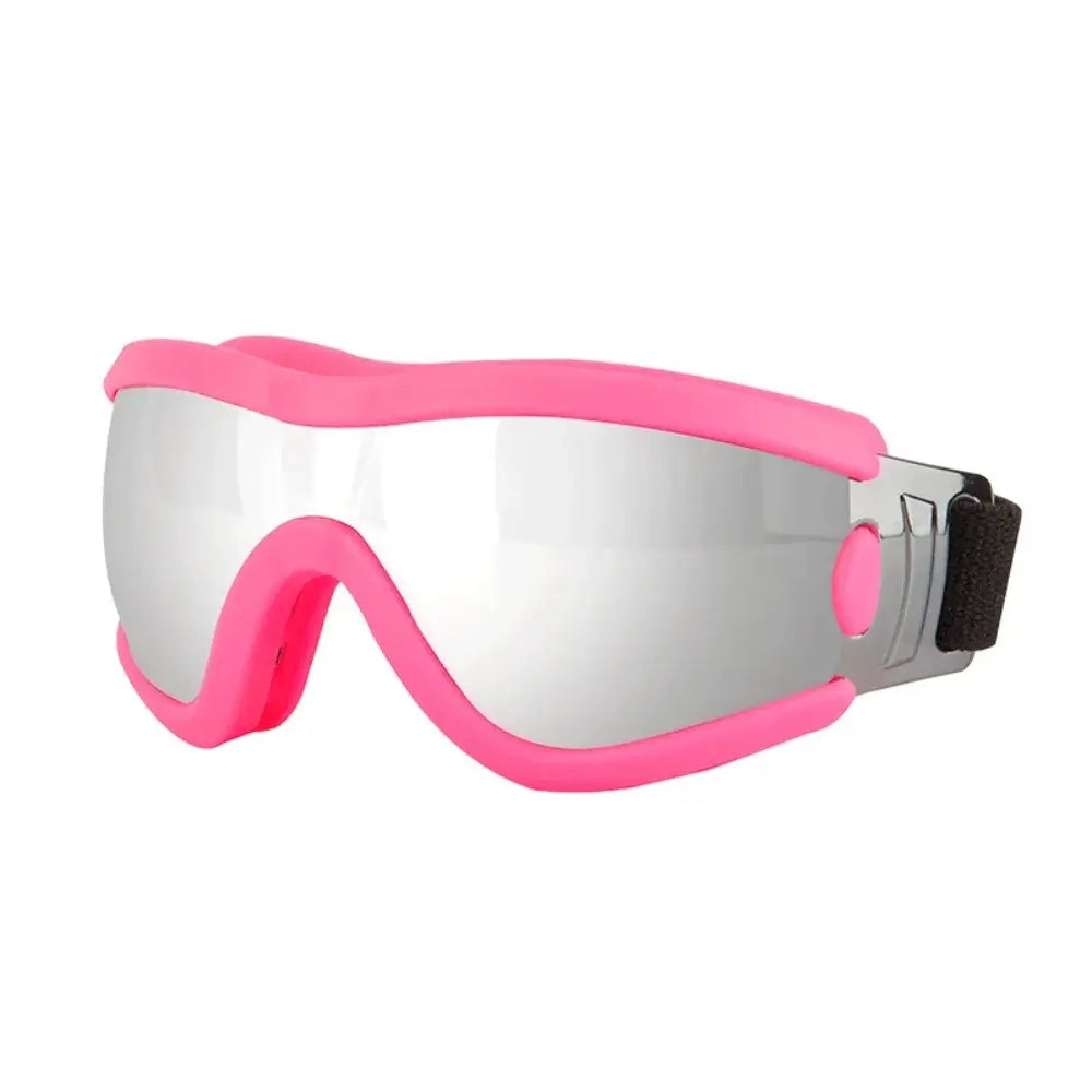 Pink dog sunglasses with adjustable strap, windproof UV-resistant anti-fog waterproof pet goggles, Style H
