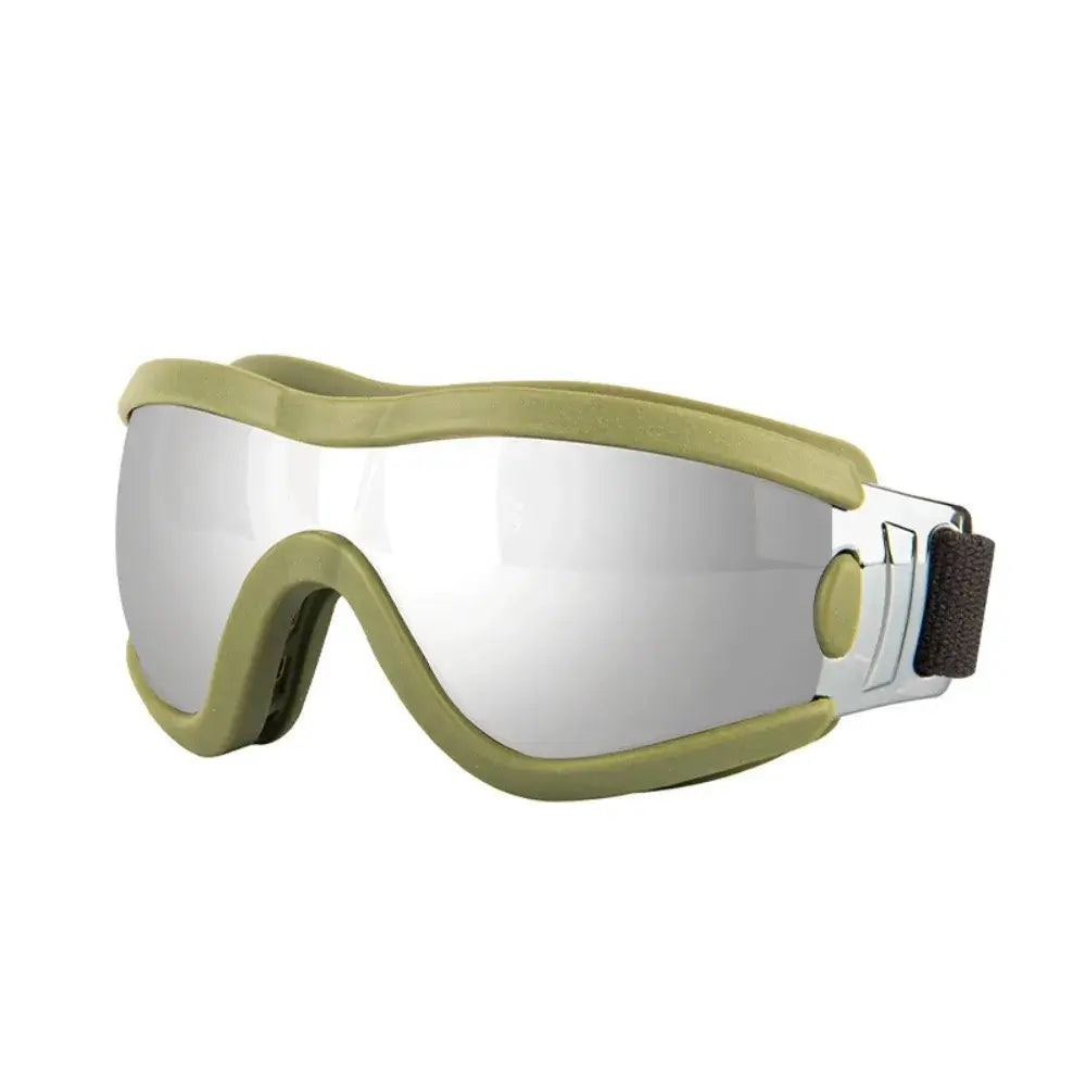 Dog sunglasses style P adjustable strap windproof UV resistant anti-fog waterproof pet goggles with green frame