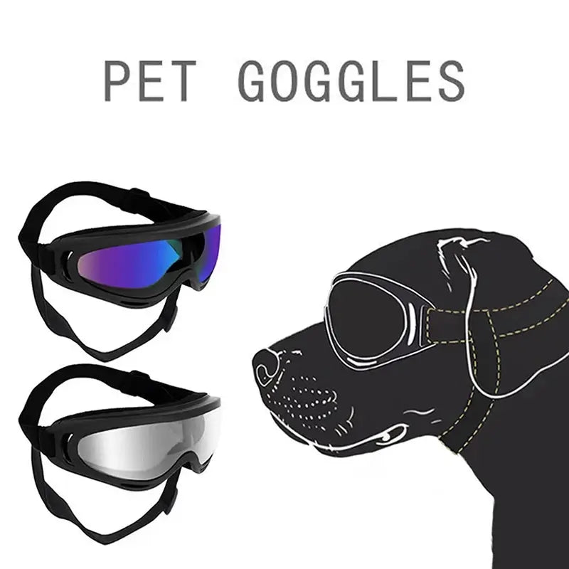 dog sunglasses for medium large breeds pet goggles with adjustable straps and UV protection for outdoor riding and driving