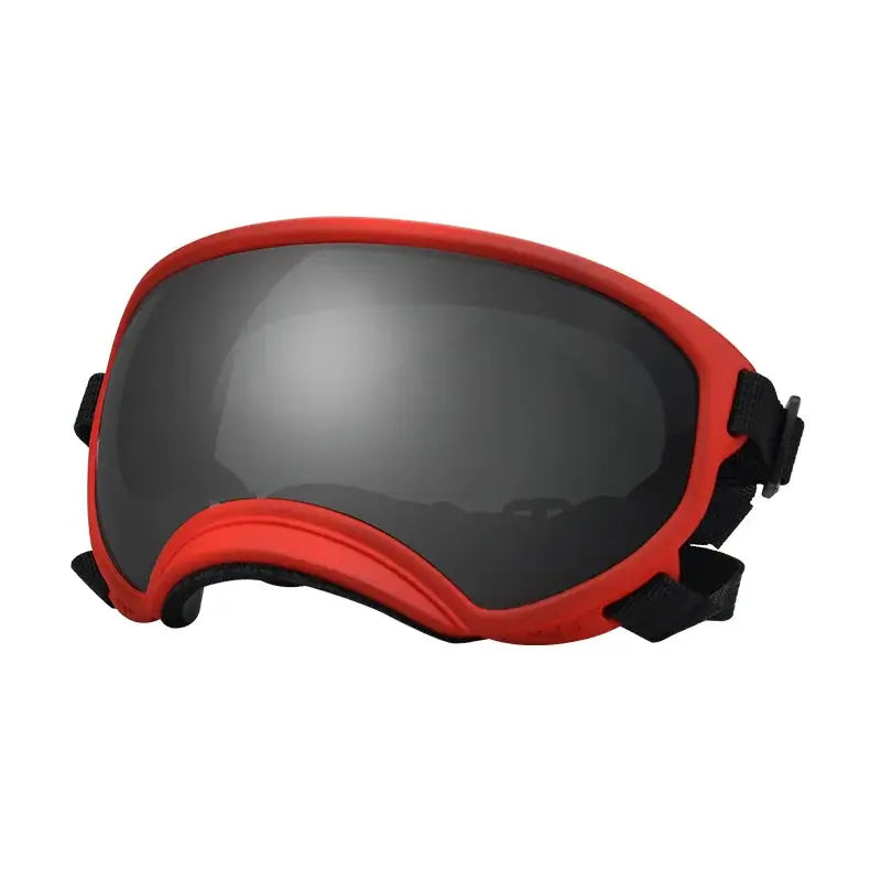 Red dog sunglasses with UV protection, adjustable strap ski goggles for travel, impact-resistant Polycarbonate lens, color 17