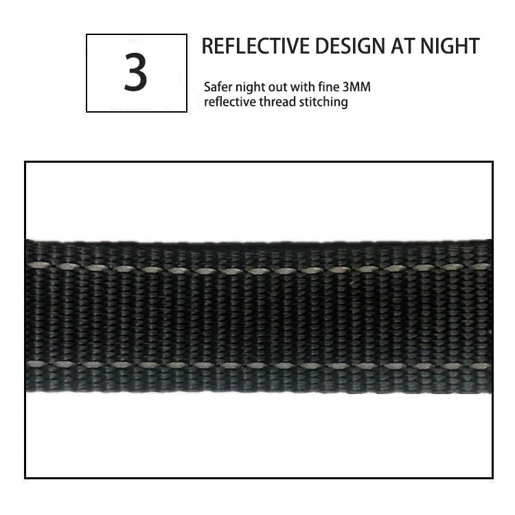 Reflective design at night for the Dog Harness Quick Release Vest Pet Puppy Harness Nylon Material Breathable Pet Harness for Dog Adjustable Pet Outdoor Harness.
