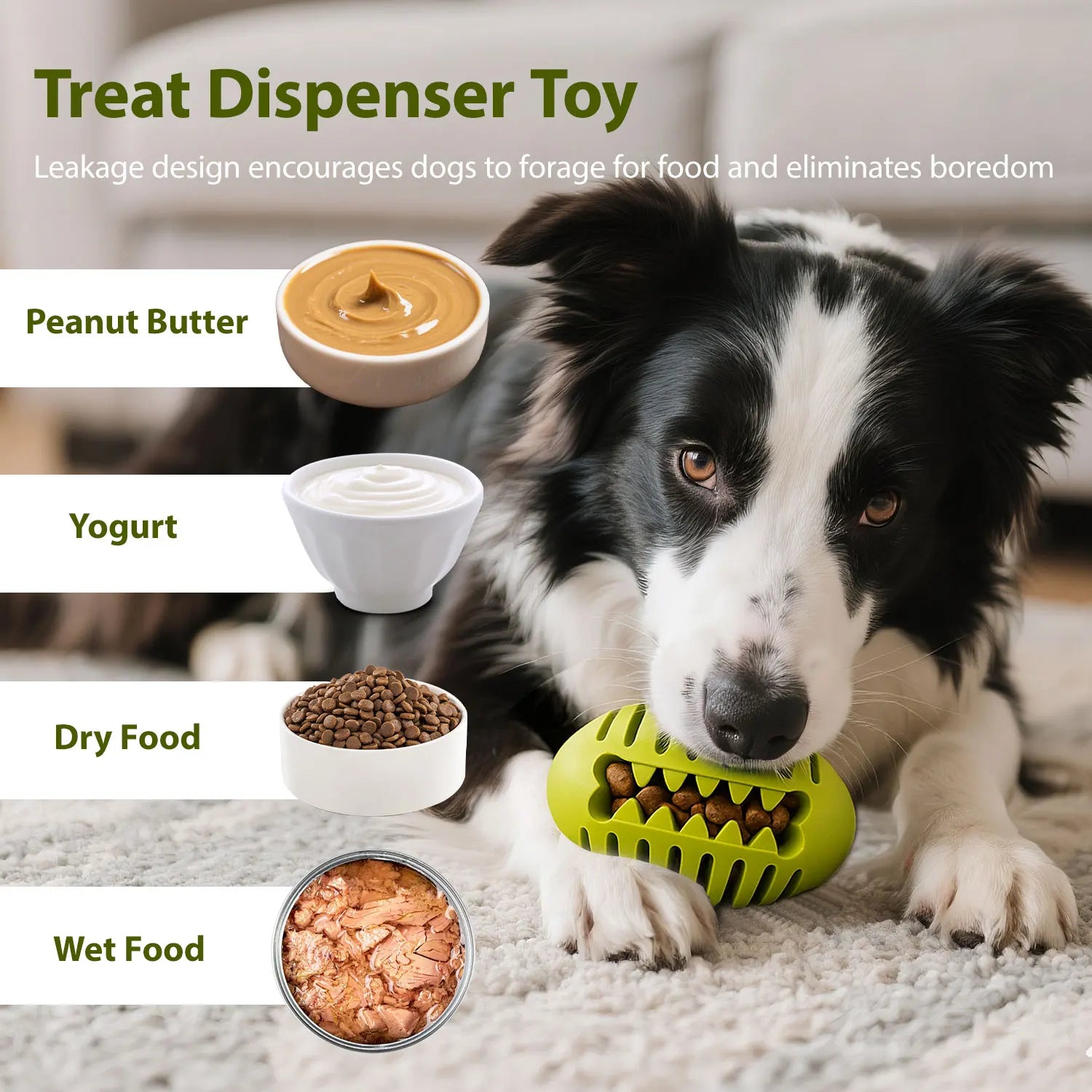 Dog Treat Rugby Ball for Medium/Large Dogs–Treat Dispensing,Teeth Cleaning&Anxiety Relief, Non-Toxic TPR for Aggressive Chewers.