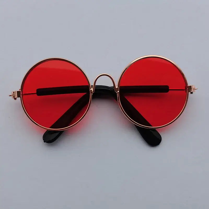 Dog Glasses Pet Vintage Round Glasses Cat Accessories Puppy Photos Props Decorations for Dogs Reflection Eyewear Glasses