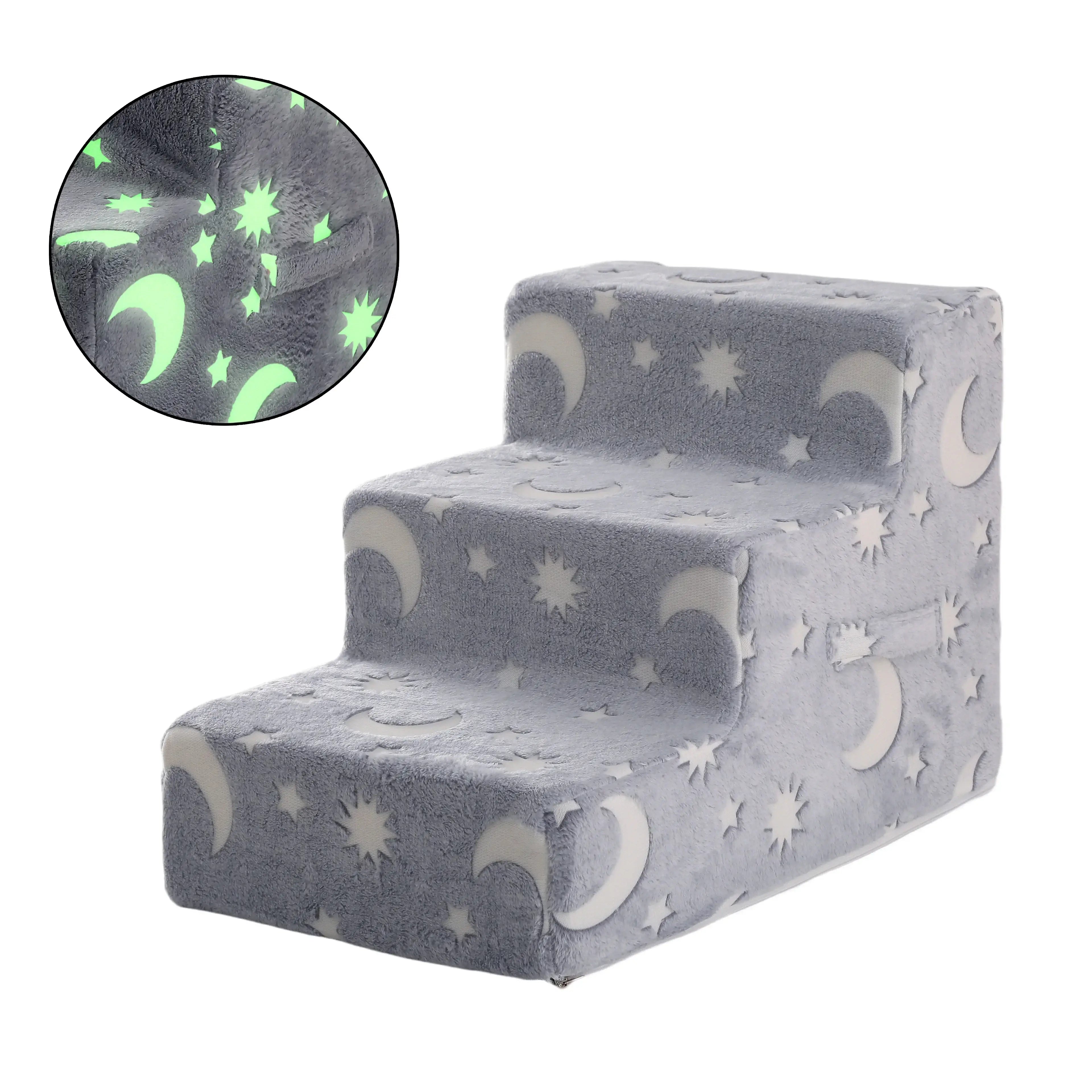 Stairs for Dog Pet Ramp Stairs Cat Dog Ladder 3 4 Step Stairs for Dogs Puppy Ramp Detachable Sponge Pet Ladder Accessories