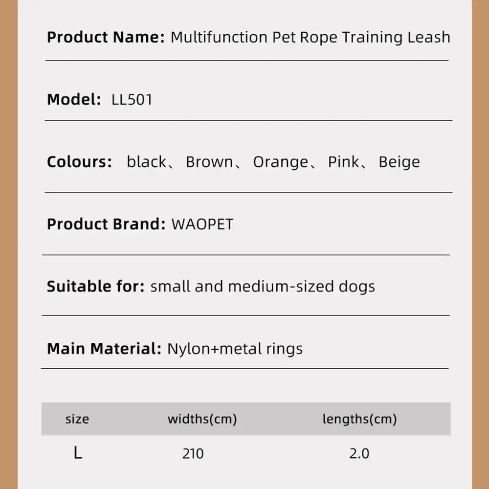 Dog Leashes Solid Durable And Super Tensile Force Dog Rope Colorful Multifunctional Luxury Handmade Leash For Medium Large Dogs