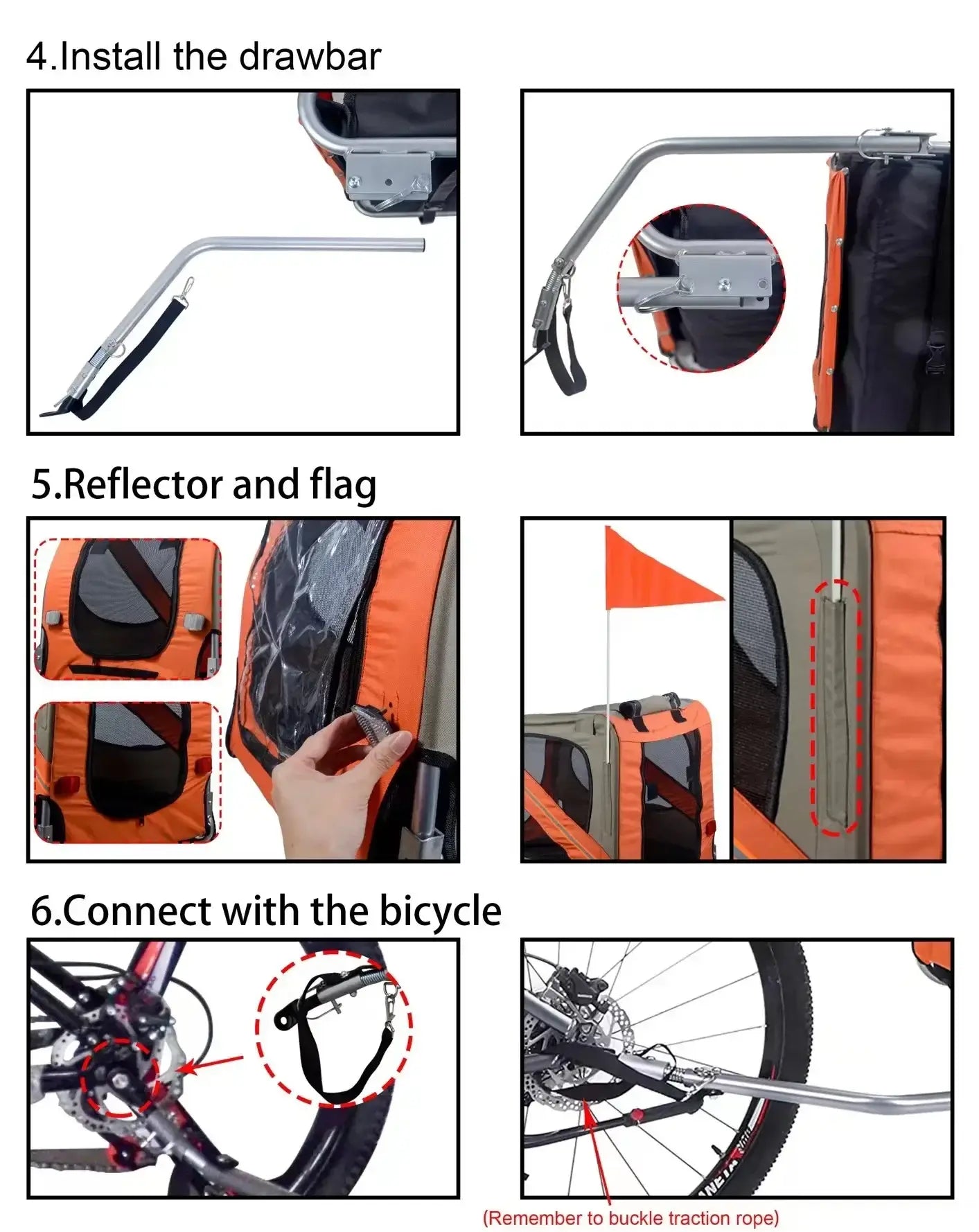 Outdoor Dog Carriers Small Trailer Portable Folding Storage Small Medium Dogs Travel Bicycle Trailer Dog Supplies Pet Products installation guide