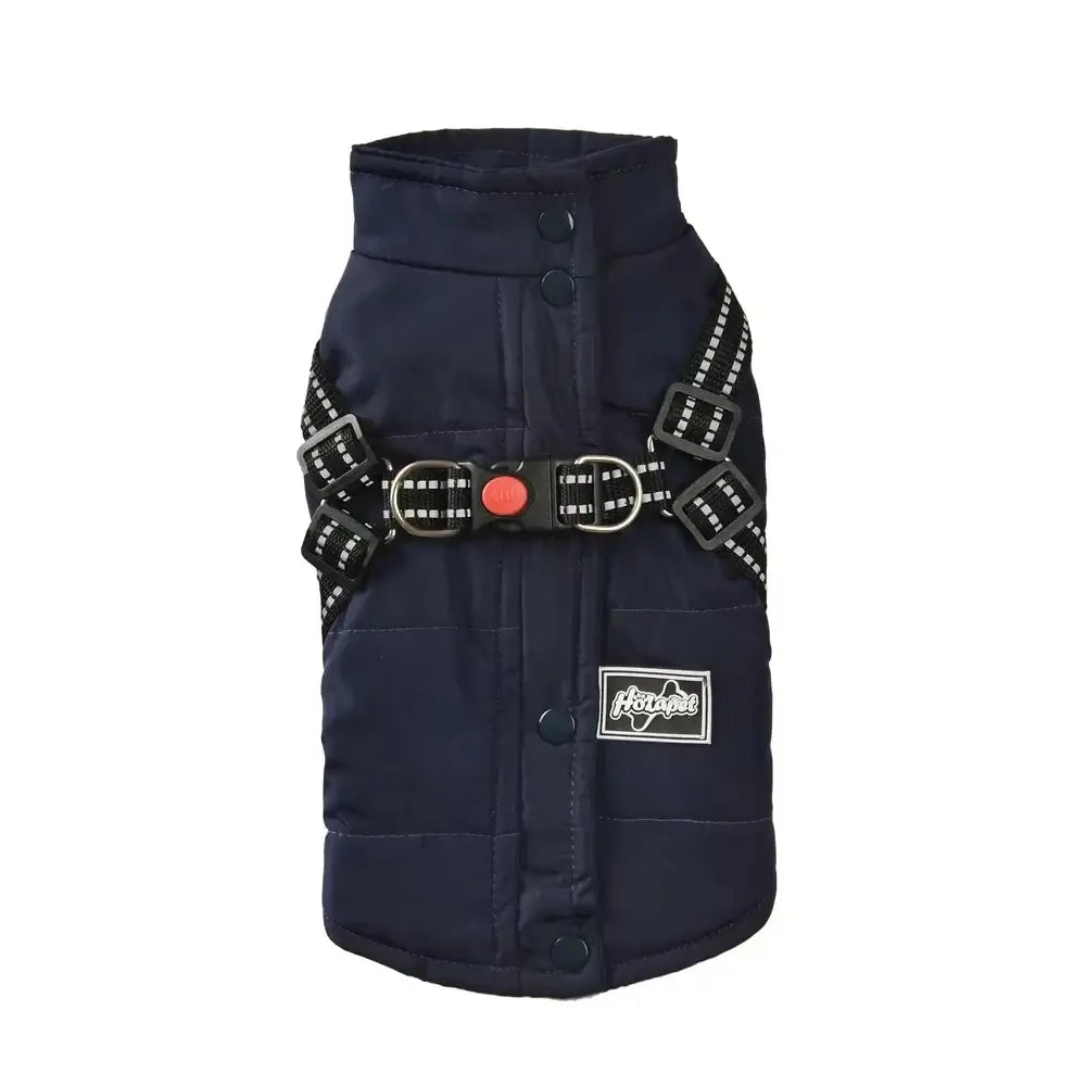Pet Dog Jacket For Small Medium Dogs Cats Winter Warm Clothes With Harness Chihuahua French Bulldog Pug Outfits Puppy Vest Coats