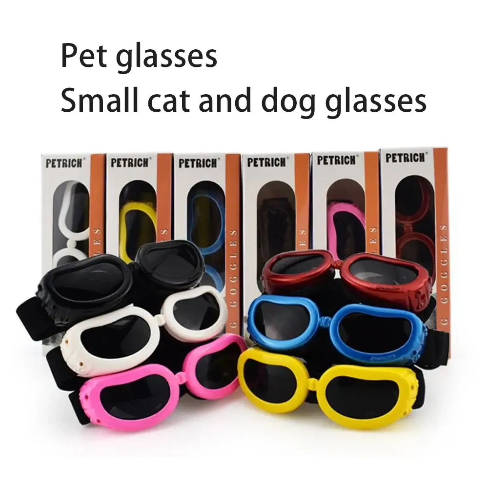 dog sunglasses for small dogs UV wind dust protection pet glasses with adjustable strap for small and medium dogs
