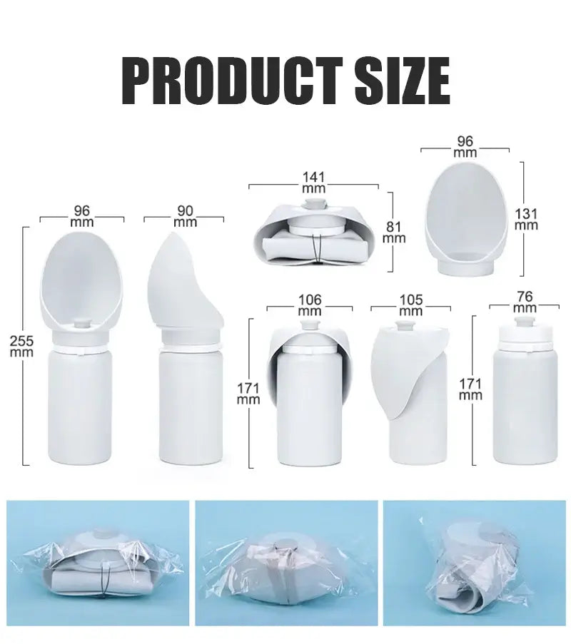 Product size diagram of Pet Travel Folding Water Cup Silica Gel Mini Walking Dog Outdoors Large Capacity Pocket For Dog Go Out Pet Supplies Accessories.