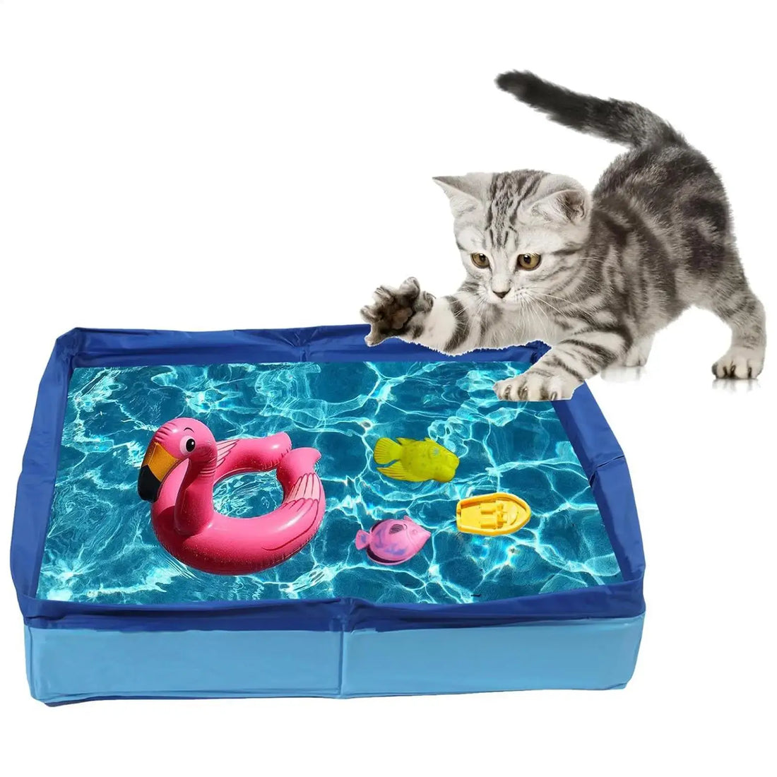 PVC Foldable Wading Pool Pet Swimming Pool For Dog Non-Inflatable Save Space Pet Puppy Bathing Tub For Puppy Cats Other Animals