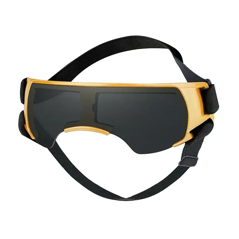 small breed dog goggles gold windproof anti-UV pet sunglasses with adjustable straps for outdoor eye protection