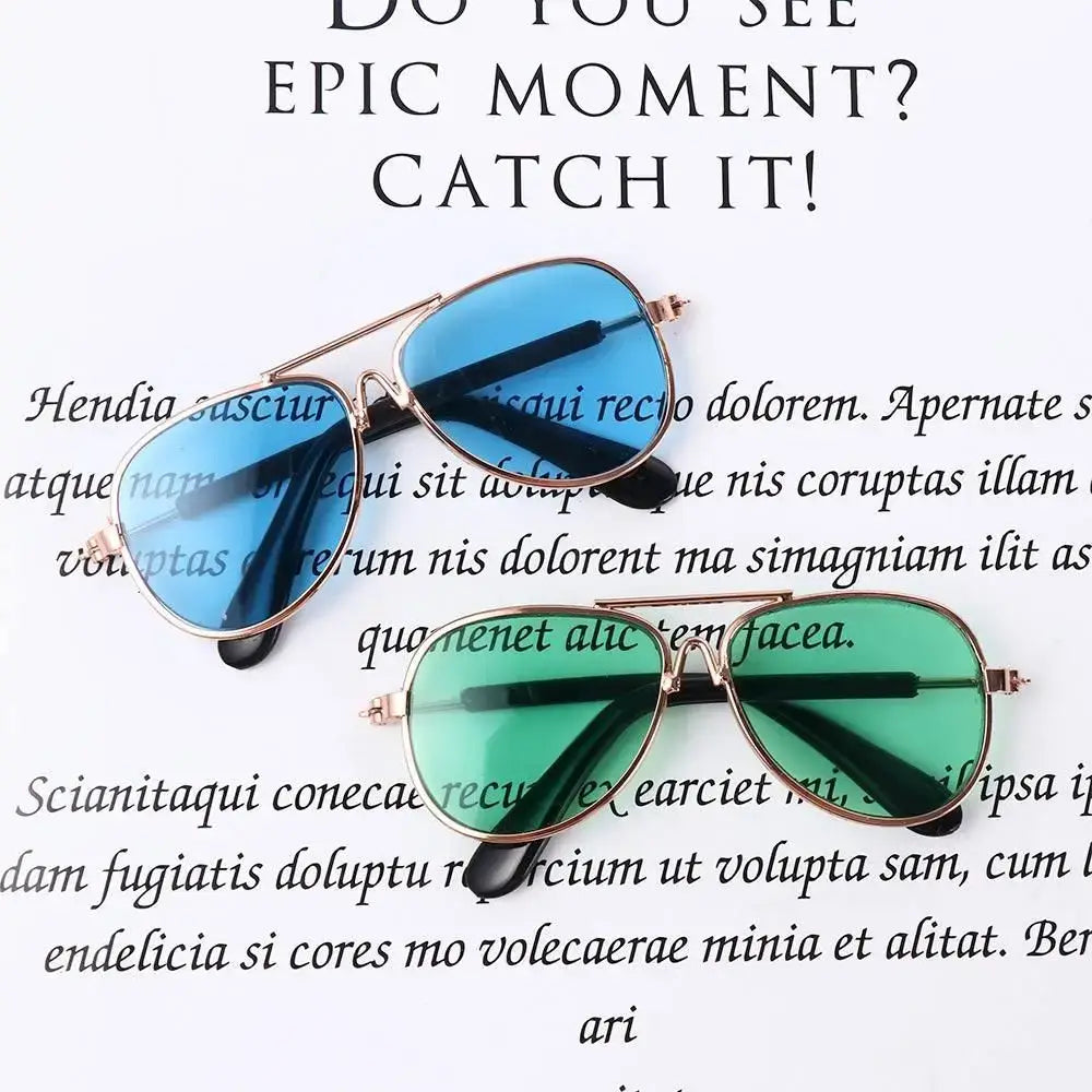 dog sunglasses for small dogs, reflective blue and green pet eyewear for stylish small pets