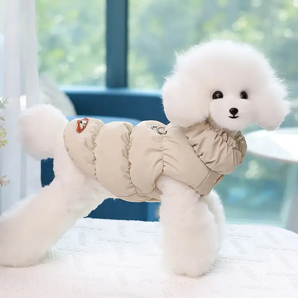 small dog winter coat for Chihuahua and Poodle, warm padded windproof pet jacket for autumn and winter