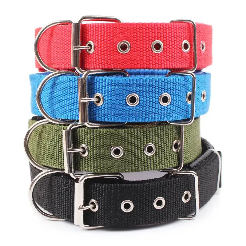 Solid Dog Collars Nylon Dog Collar For Small Medium Large Dogs Teddy Keji Pitbull Bulldog Beagle - colorful selection