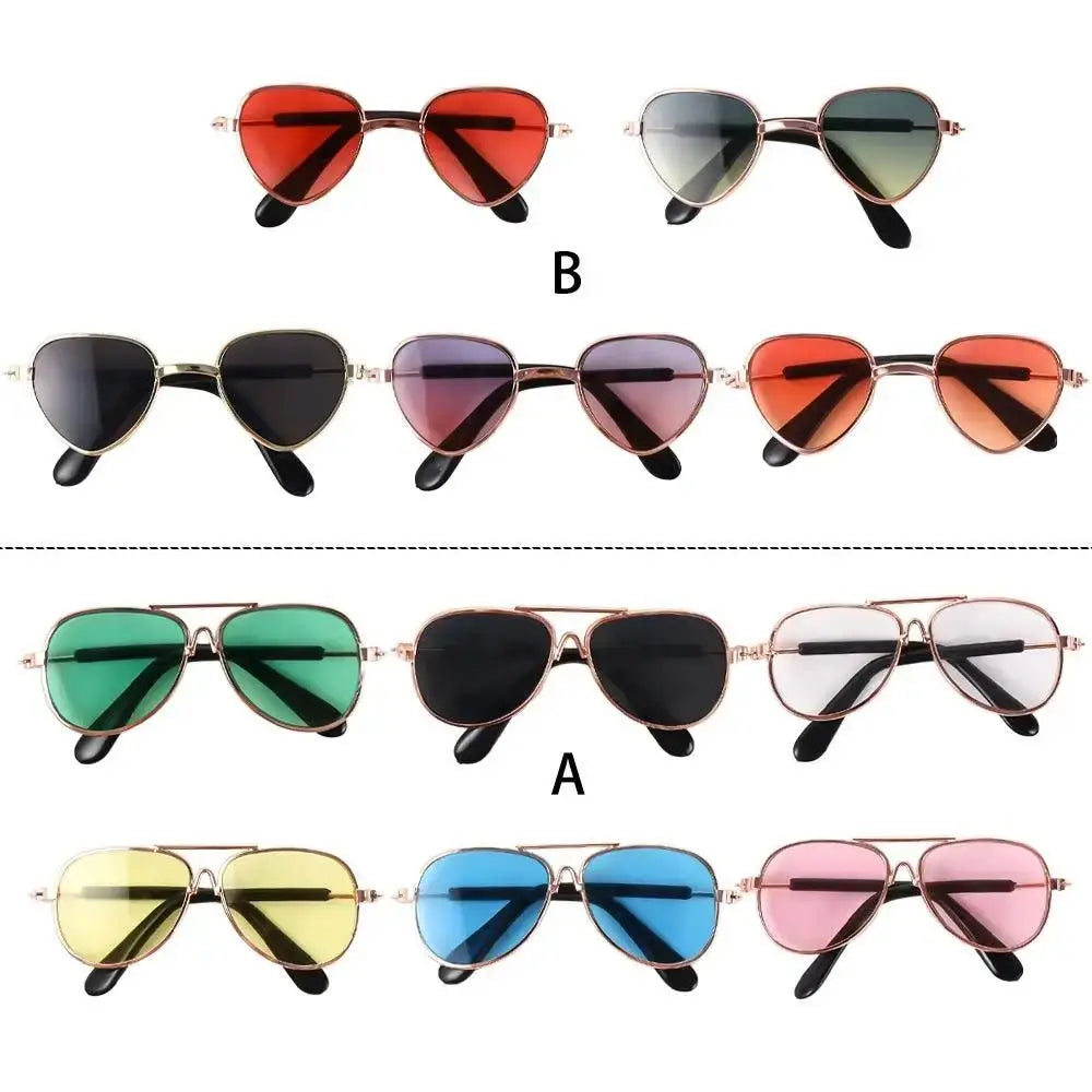 dog sunglasses for small dogs colorful aviator pet sunglasses set with metal frames for fashion photo props