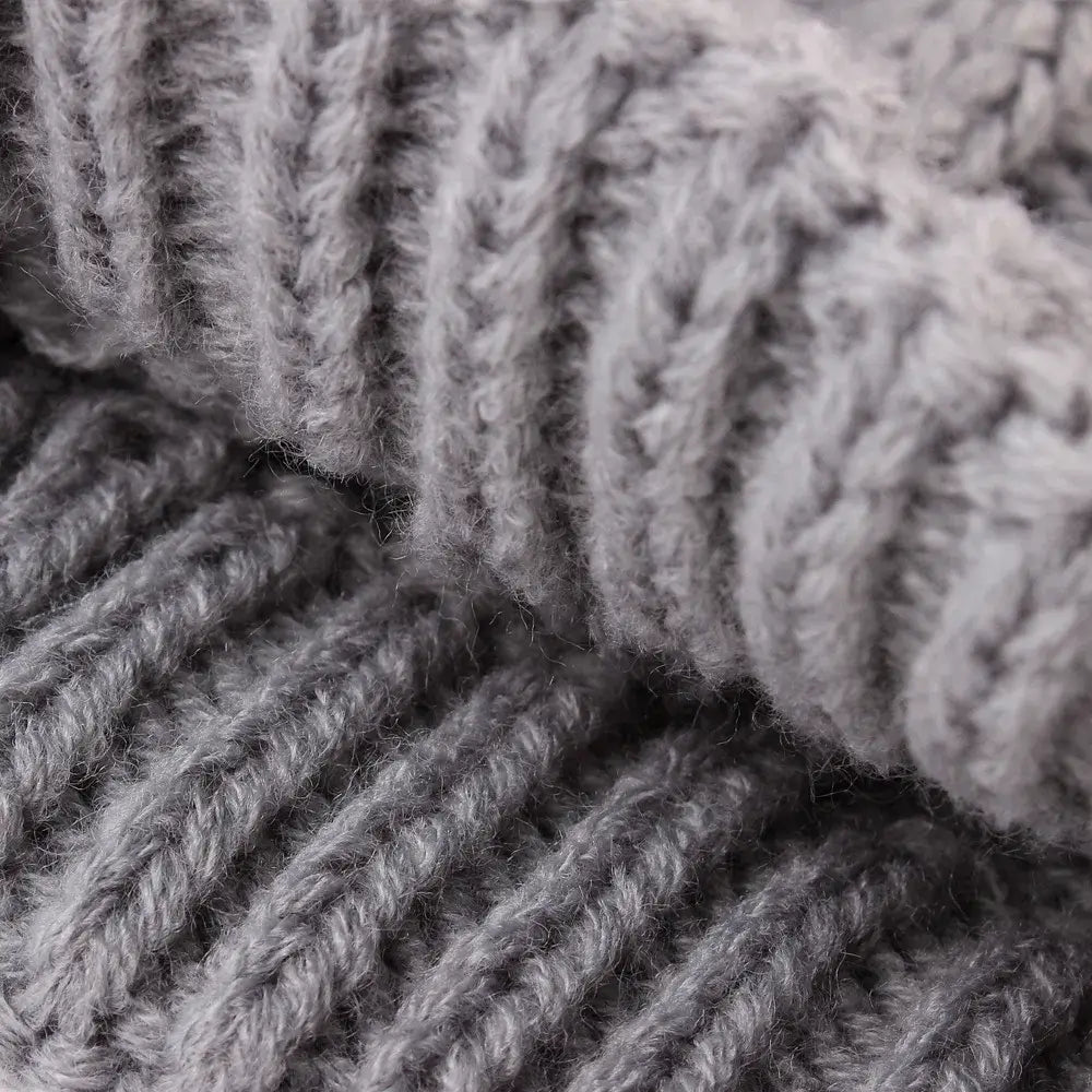 small dog turtleneck sweater gray knitted wool texture for warm winter pet clothing