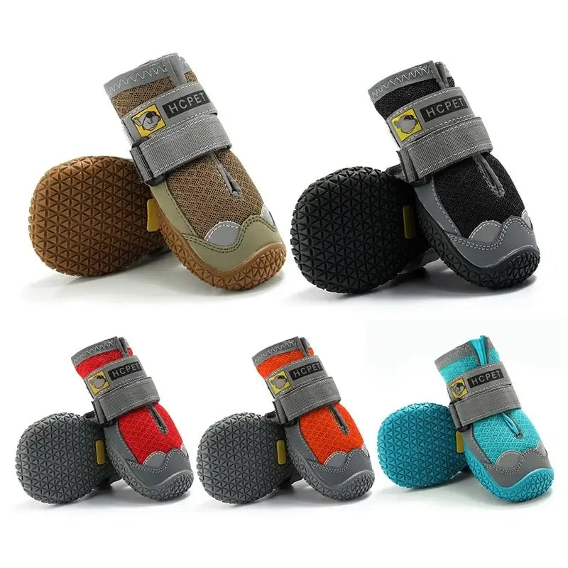 waterproof dog boots for small to large dogs, breathable anti-slip reflective pet shoes