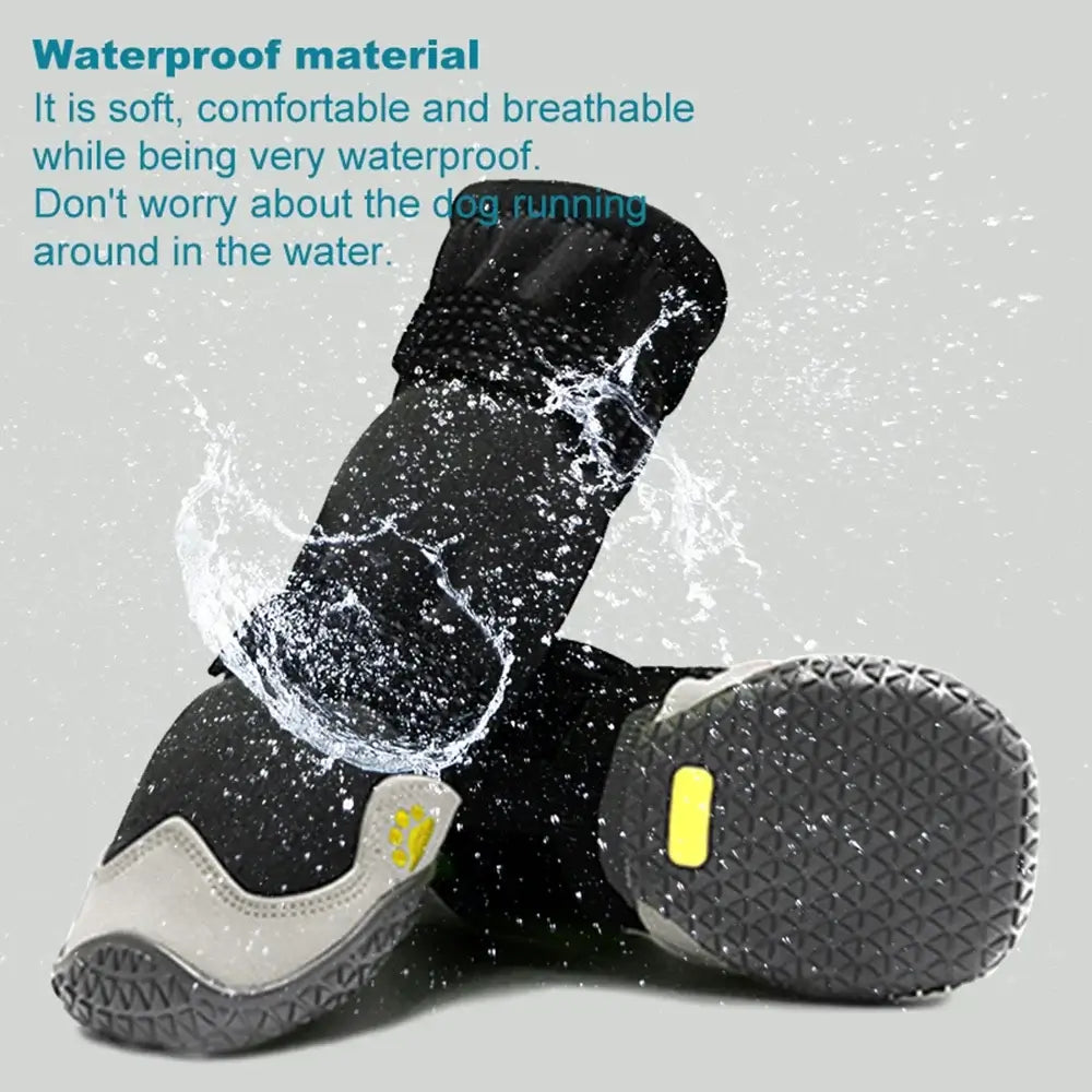 waterproof dog boots for large dogs waterproof breathable paw protector boots with non-slip soles for wet conditions