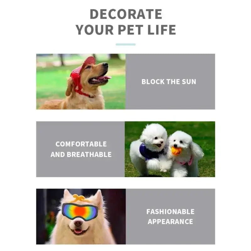 dog sunglasses for outdoor eye protection, blocking sun, comfortable and breathable, fashionable pet eyewear