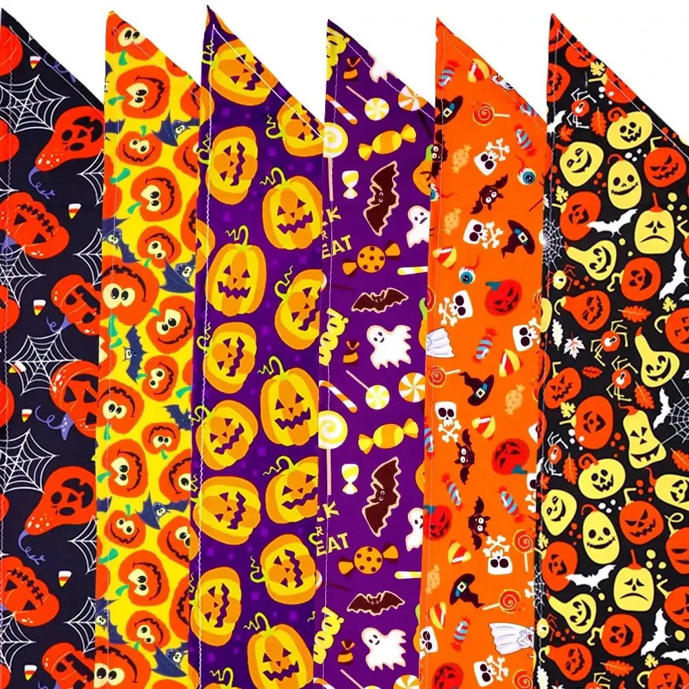 halloween dog bandanas bulk, 30pcs autumn pet bandanas for small dogs and cats in festive mixed colors