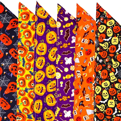 halloween dog bandanas bulk, 30pcs autumn pet bandanas for small dogs and cats in festive mixed colors