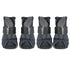 Adjustable waterproof dog boots in grey, 4-piece set featuring anti-slip design and breathable material for pets.