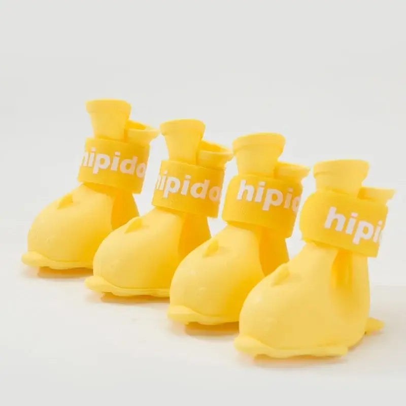 4Pcs Pet WaterProof Rainshoe Anti-slip Rubber Boot For Small Medium Large Dogs Cats Outdoor Shoe Dog Ankle Boots Pet Accessories