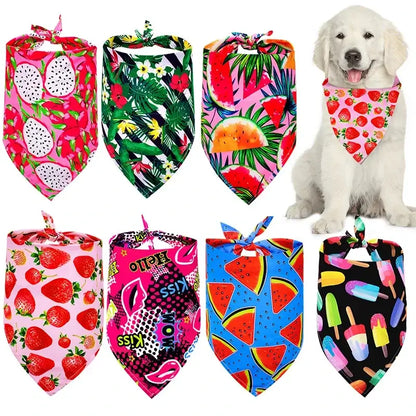 bulk dog bandanas 50pcs summer mix colour polyester cotton triangular pet scarves for small dogs and cats