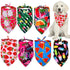 bulk dog bandanas 50pcs summer mix colour polyester cotton triangular pet scarves for small dogs and cats