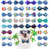 50pcs Small Dog Bowtis Pet Bowknot Fashion Dog Grooming For Dogs Pets Bow Tie Neckties Dog Grooming Accessories displayed on a dog.