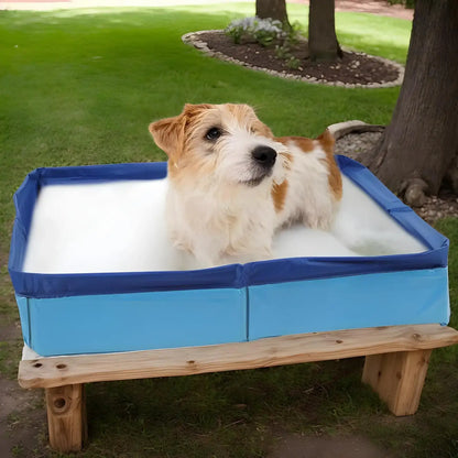 50x50cm PVC Folding Pet Swimming Pool Dog Cat Kiddie Wading Pool Pet Puppy Bathing Tub Summer Outdoor Backyard Water Fun Toys