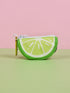 Limes size L dog poop bag holder dispenser with abstract lime slice print and zipper, cute pet waste bag holder