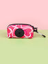 cute dog poop bag holder dispenser, TAOXIN pink heart pattern, size L, clip-on for dog leashes, Valentine&
