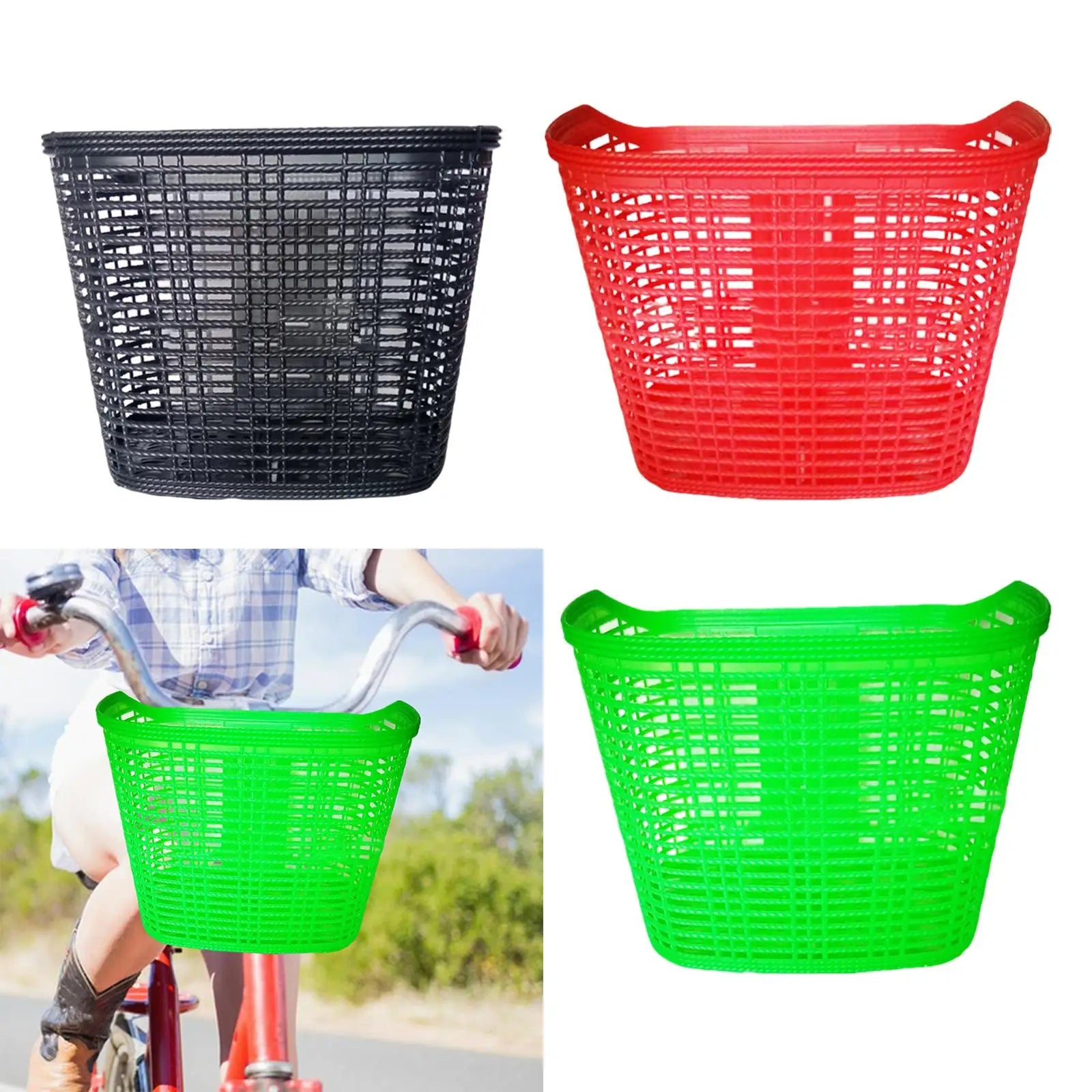 Bike Front Basket Carrier Basket Universal Kids Bike Frame Cargo Carrier Storage Box for Dog Puppy Cats for Camping Shopping