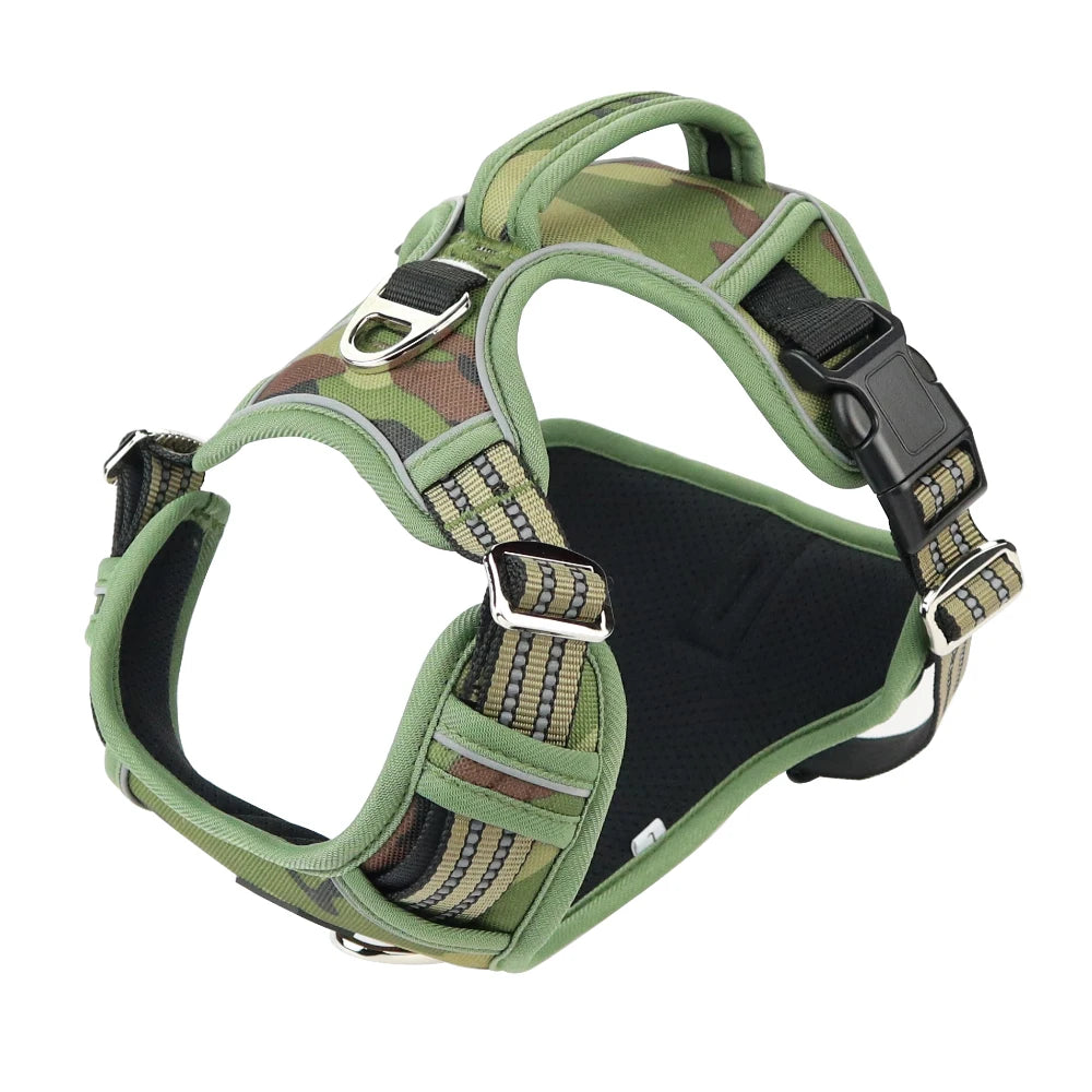Reflective Pet Dog Harness 1000D Oxford Cloth Service Dog Vest with Vertical Handle Adjustable Dog Collars For Big Medium Dogs