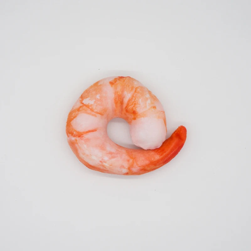 squeaky dog toys for small medium dogs shrimp-shaped plush squeaker toy for puppy bite-resistant play