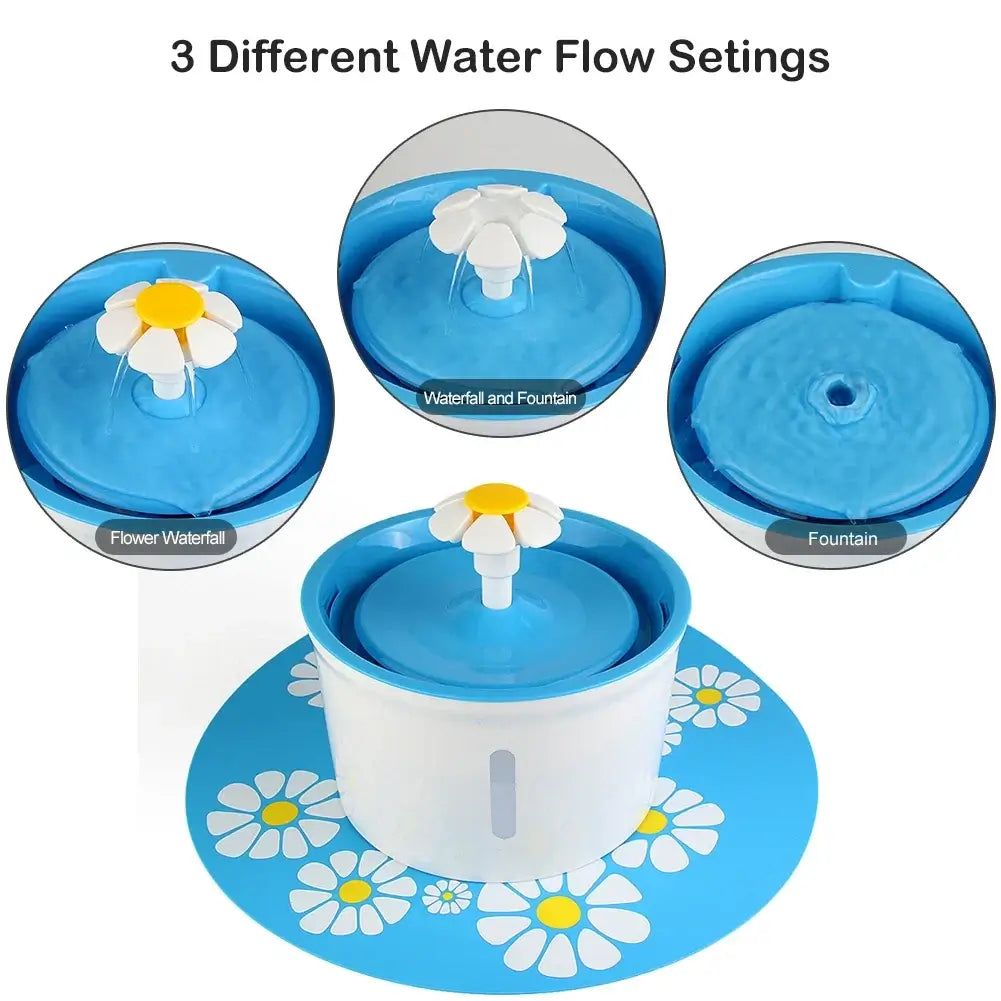 automatic cat water fountain with 3 water flow settings for fresher hydration and picky cats