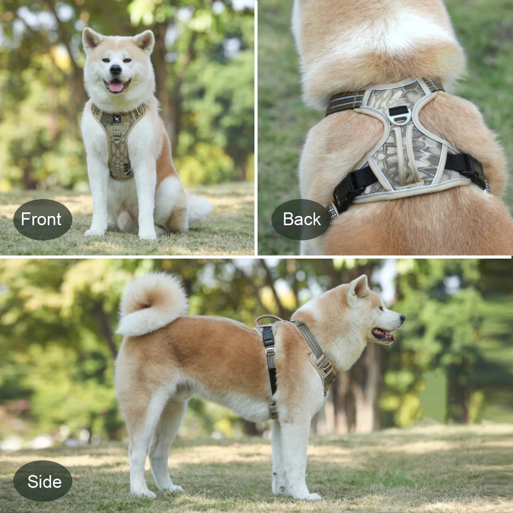 Reflective Pet Dog Harness 1000D Oxford Cloth Service Dog Vest with Vertical Handle Adjustable Dog Collars For Big Medium Dogs