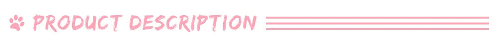 winter dog harness product description banner with pink paw print and striped design