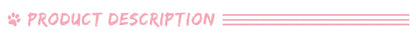 winter dog harness product description banner with pink paw print and striped design