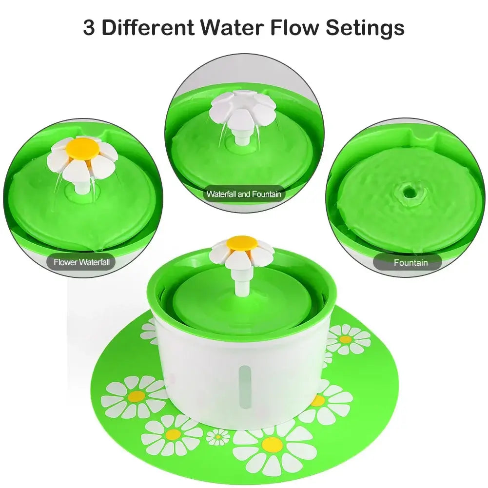 automatic cat water fountain with 3 water flow settings for cats and dogs, 1.6L pet water dispenser