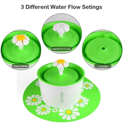 automatic cat water fountain with 3 water flow settings for cats and dogs, 1.6L pet water dispenser