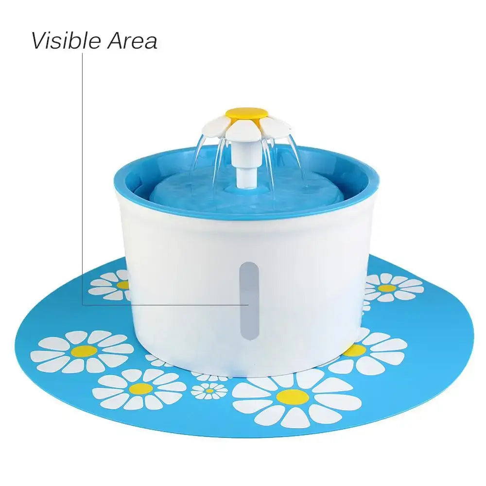 automatic cat water fountain 1.6L pet water dispenser with visible water level and 3-flow drinking design
